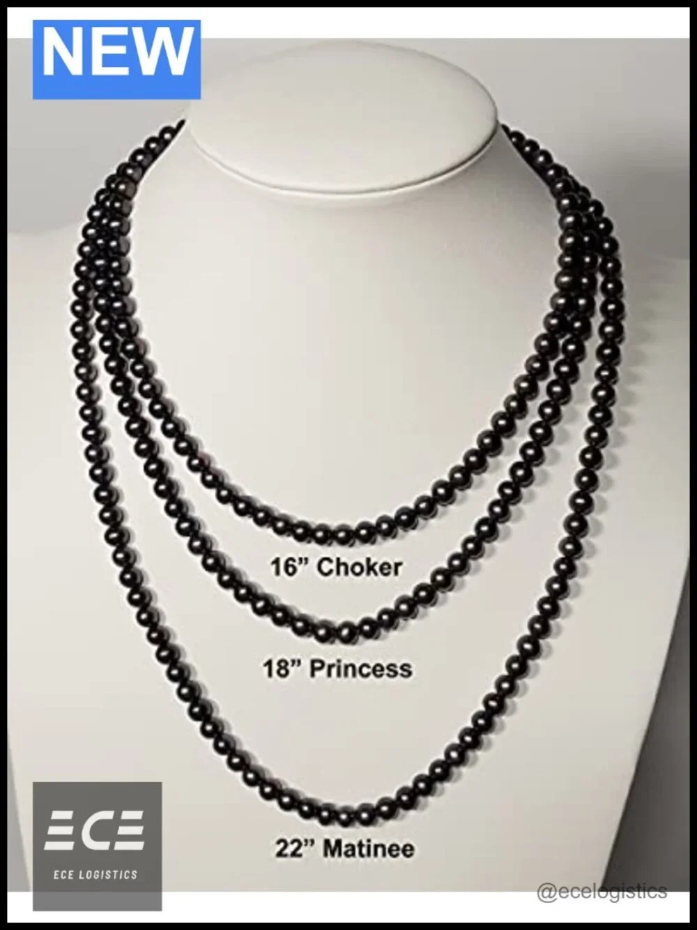 Freshwater Pearl Strand Necklace 18 Inch Silk Knotted 925 Sterling Silver Clasp